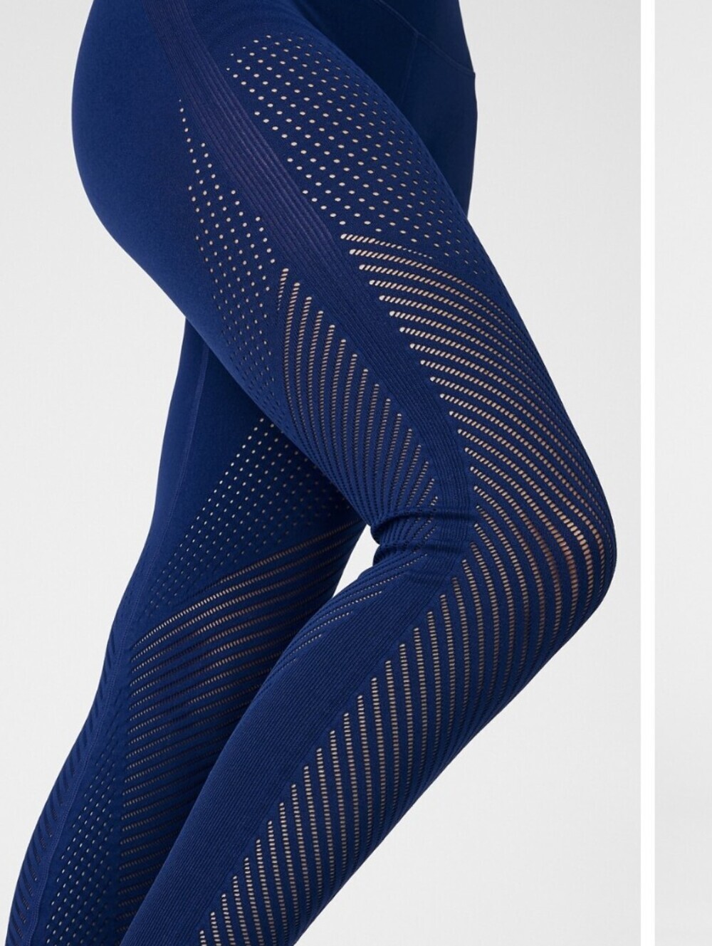 Fabletics ,Sculpknit Navy Seamless High-Rise Laser-Cut Leggings, Size S - Picture 2 of 7